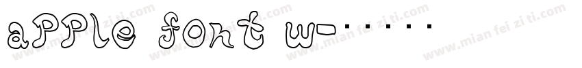apple font w字体转换